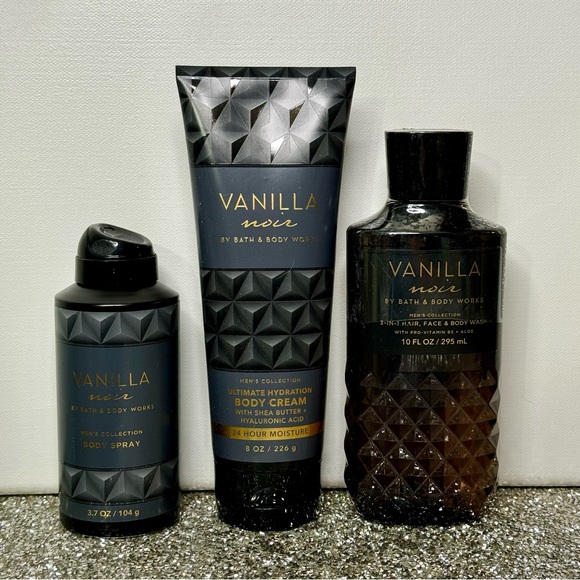 Bath and Body Works Men’s Collection Vanilla Noir Body Care Gift Set NWT - Picture 2 of 4